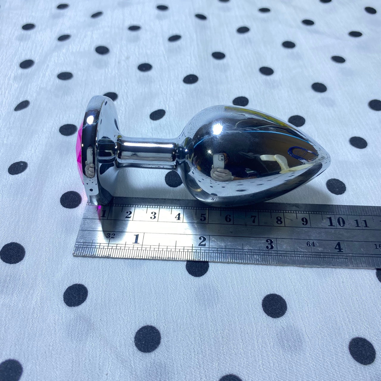 ขนาดมินิ (4.0ซม.) ปลั๊กทวารหนักสแตนเลสขนาดใหญ่สำหรับใช้ในบ้าน - ของเล่นทางเพศสำหรับผู้ใหญ่